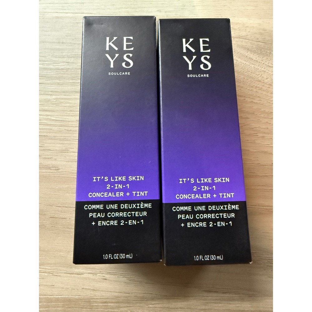 Keys Soulcare Like Skin 2-in-1 Concealer + Tint 520 N Rich Neutral 1oz Lot‎ of 2